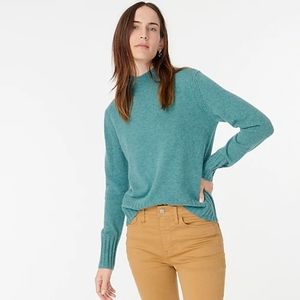 J. Crew Mockneck Cashmere Sweater Teal
